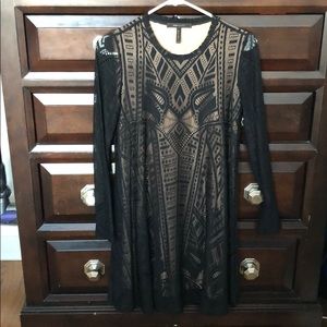 BCBG Black and Tan dress